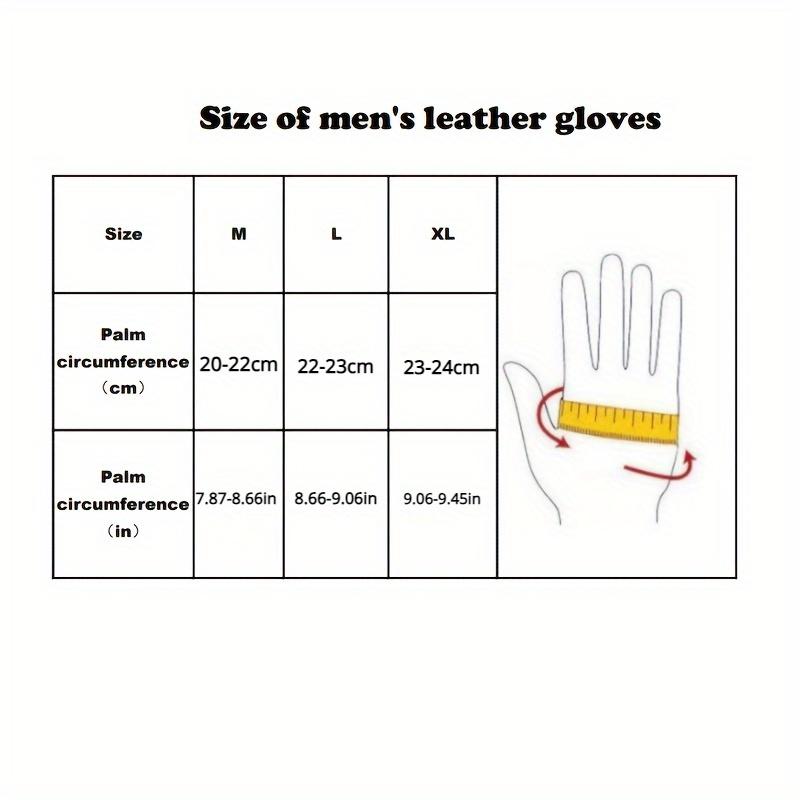 1 пара теплых мужских черных кожаных перчаток на подкладке с крутым дизайном для зимы, для мужчин, идеальный выбор для подарков