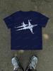 Faded Double Star Silhouette Design Tee 100 Cotton Unisexs T Shirt for Summer Daily Wear Features A Striking High Contrast Look