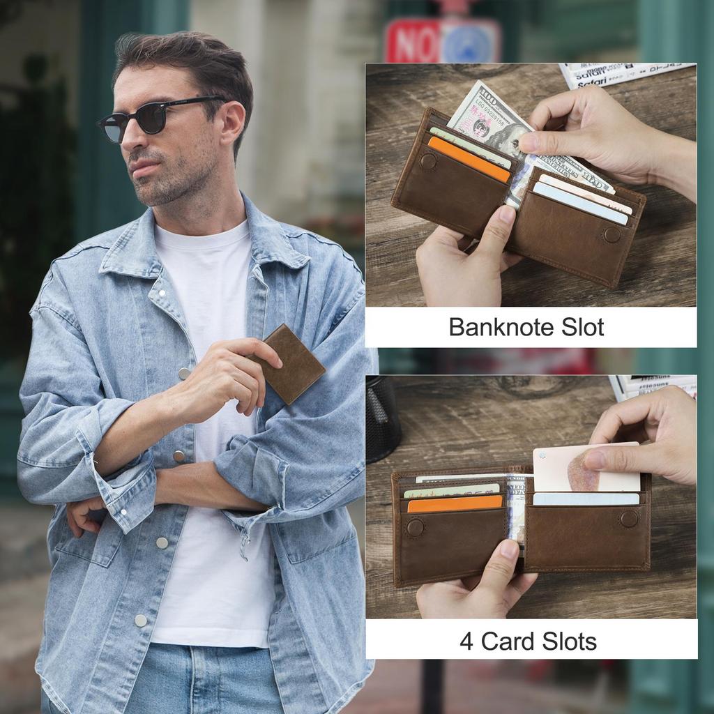 Тонкие кошельки CONTACT'S из натуральной кожи для мужчин, держатели для карт с магнитной пряжкой, зажимы для денег, брендовые роскошные дизайнерские мини-мужские кошельки