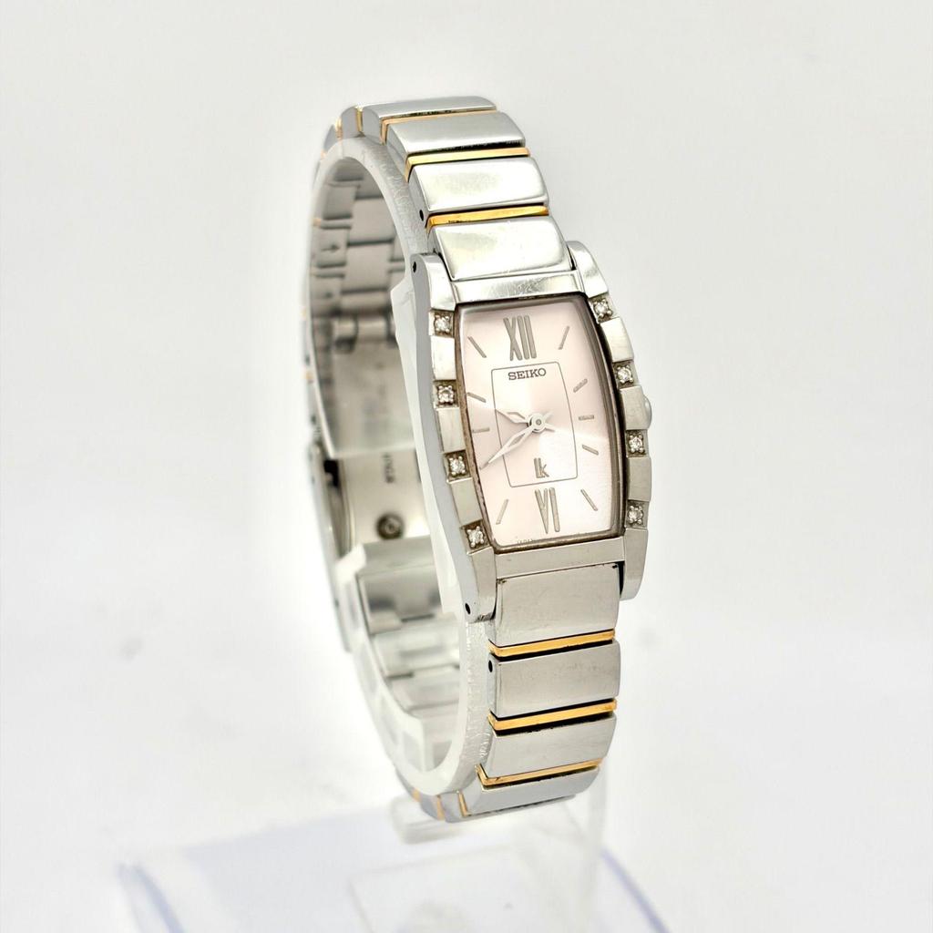 Б/у [Новая батарея] SEIKO lk Rukia 8 бриллиантов женские часы розовые 1F20-0BK0 660276
