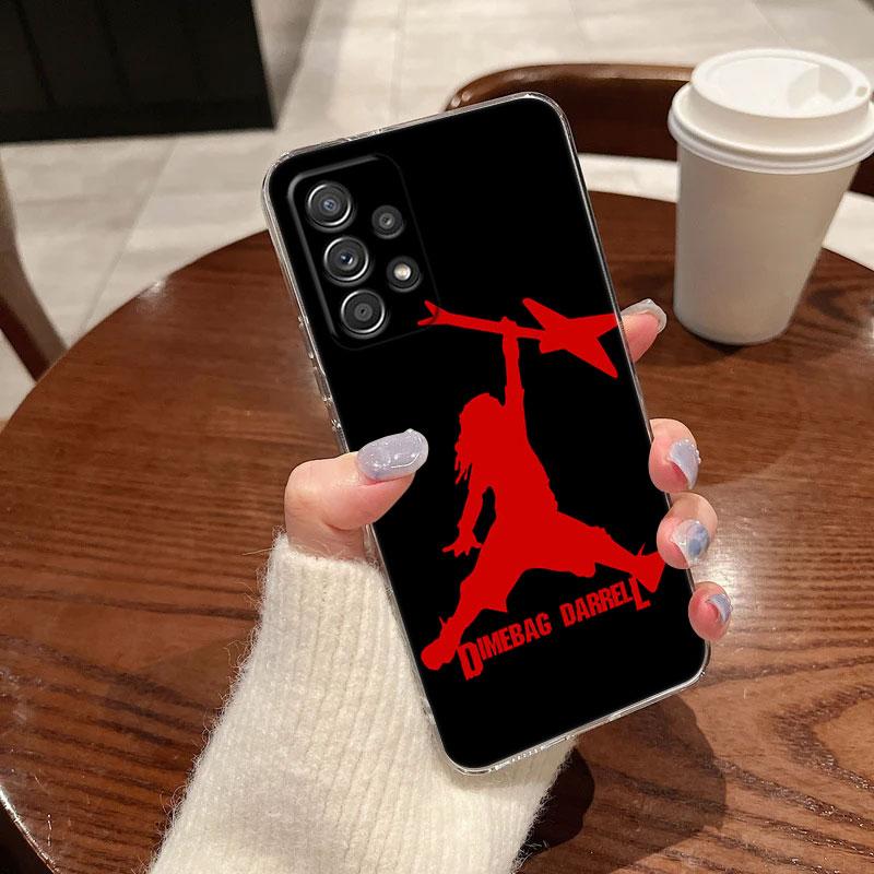 Чехол для телефона Pantera Rock Band Darrell для Samsung Galaxy A55 A54 A52 A53 A15 A14 A13 A21S A23 A51 A34 A35 A33 A32 A72 Прозрачный чехол