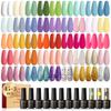 Nail Art 48pcs Nail Kits Gel Set UV Nail Gel Glossy Matte Effect Nail Polish Soak Off Hybrid Semi Permanent