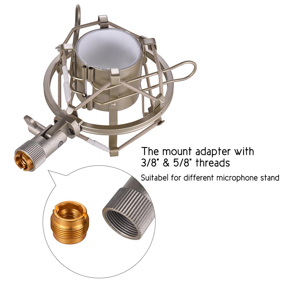 Металлический универсальный конденсаторный микрофон, противоударный держатель для микрофона, антивибрационный кронштейн для онлайн-подключения