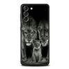 Чехол для телефона Samsung Galaxy S24 S23 S22 S20 S21 FE Ultra S24 S23 S10 S10E S9 S8 Plus 5G, силиконовый чехол-сумка, дизайн "Лев, альфа-самец, детеныш"