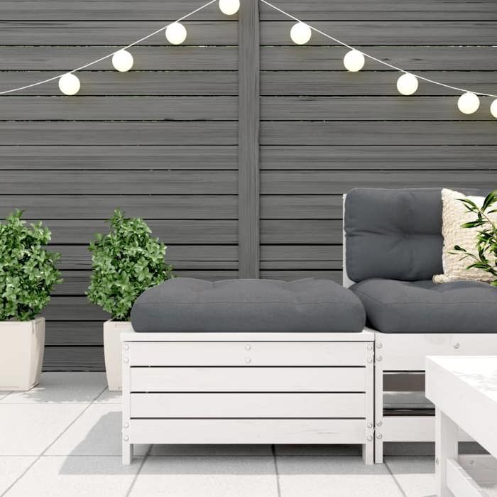 VidaXL Repose-pied de Jardin avec Coussin, Table Basse, Tabouret de Bar, Meuble de Patio Terrasse Arrière-cour Extérieur, 844927