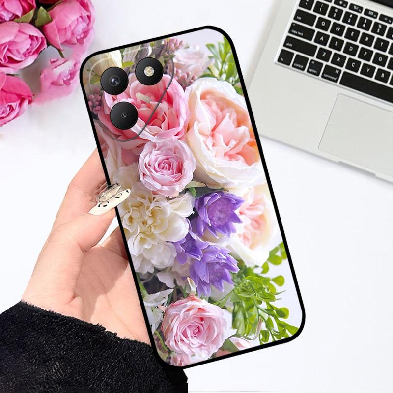 Для Tecno Pova 7 4G LJ6 Чехол Модный Мультяшный Астронавт Силиконовый Чехол для Телефона Для Tecno Pova7 Чехлы Защита Камеры Fundas Coque