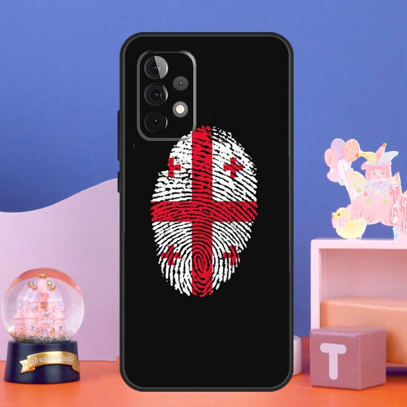 Georgia Flag Case For Samsung Galaxy A17 A06 A16 A26 A36 A56 A55 A35 A15 A32 A52 A13 A33 A53 A14 A34 A54
