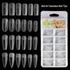 Матовые миндальные и каплевидные накладные ногти – 100 шт. Невидимые полные/половинчатые наклейки