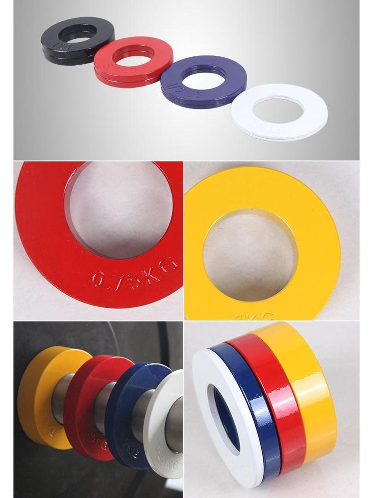 Men's Fitness Colorful Barbell Weight Plates - Spray Painted Iron for Weightlifting & Dumbbells