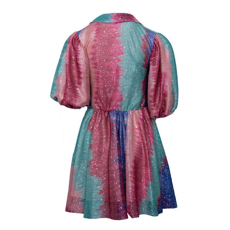 Короткое кокосовое платье-радуга с пайетками с V-образным вырезом Женское HOLLY AND JOEY