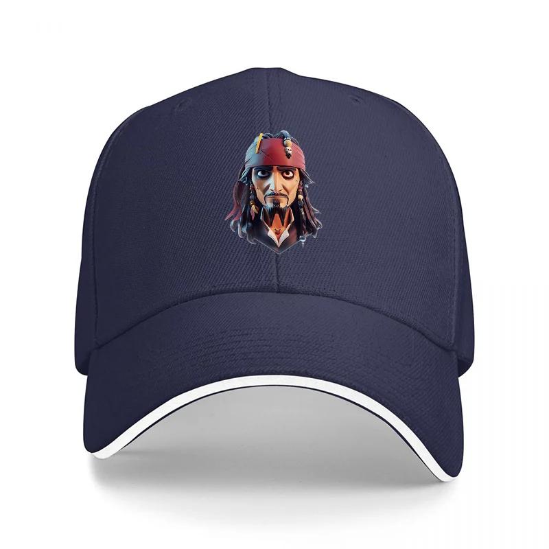 Pirates of the Caribbean Jack Sparrow Baseball Cap Black Adjustable Hat with Iconic Character Design for Fans and Casual Wear