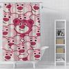 Shower Cute Pink Lotso Curtain Waterproof Polyester Fabric Paint Colorful Bath Curtains Home Bathroom Decor With Hook