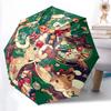 1pc Christmas Fantasy Pattern Automatic Umbrella, 8 Iron Frames,Suitable for Office, Travel and Outdoor Adventure.I013