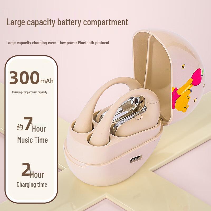 Wanwu Disney 2024 Noise-Canceling Sports Ear-Hook Bluetooth Earphones