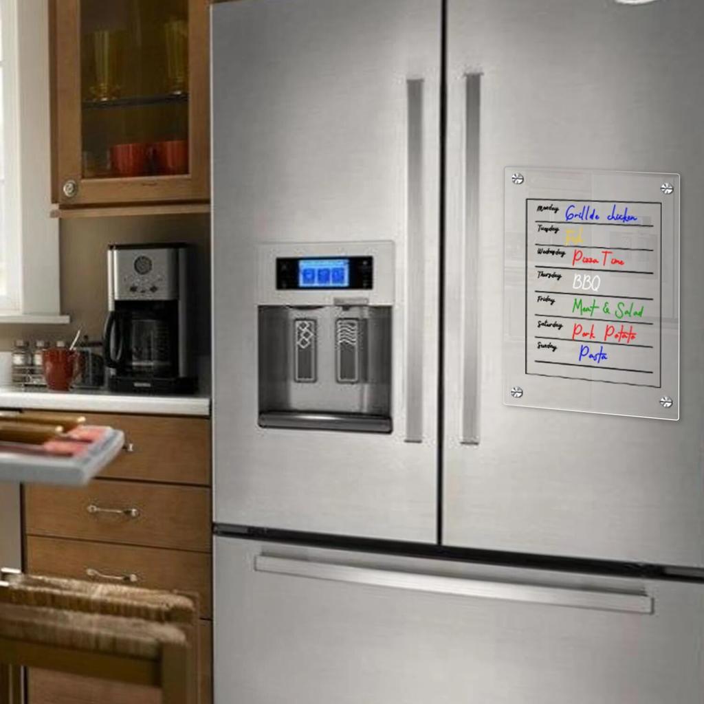 Магнитная прозрачная акриловая доска для объявлений с планом на неделю, стираемая магнитная наклейка на холодильник