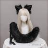 Handmade Plush Fox Ear Headband Tail Set Cosplay Costume Accessory Cute Animal Themed Party Wear