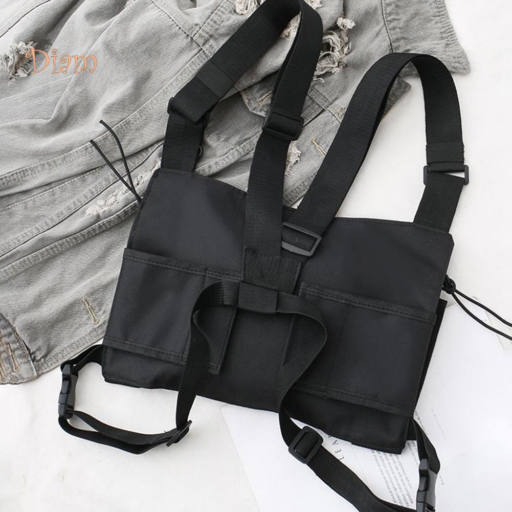 Daydreamer ОТКРЫТЫЙ СПОРТИВНЫЙ ПРЕДМЕТ Унисекс Регулируемый жилет Нагрудная подвесная сумка Двойная поясная сумка через плечо