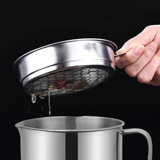 Фильтр для масла, контейнер для экономии жира, бекон, с мелкой сеткой, кастрюля для хранения масла из нержавеющей стали с поддоном для кухни