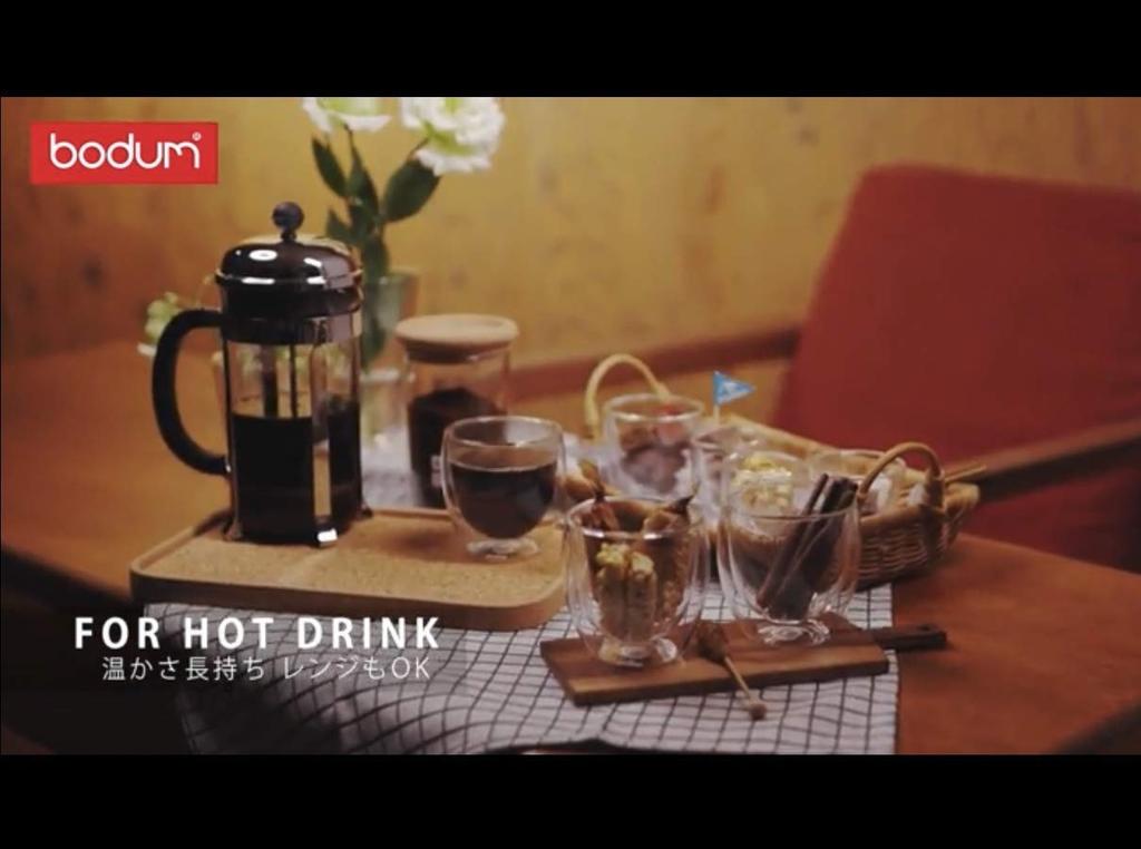 BODUM BODUM CANTEEN Double Wall Glass 250ml of Microwave Safe Insulation Heat Retention Cold Tumbler Pavina 4558 [Genuine Product] (Set 6)