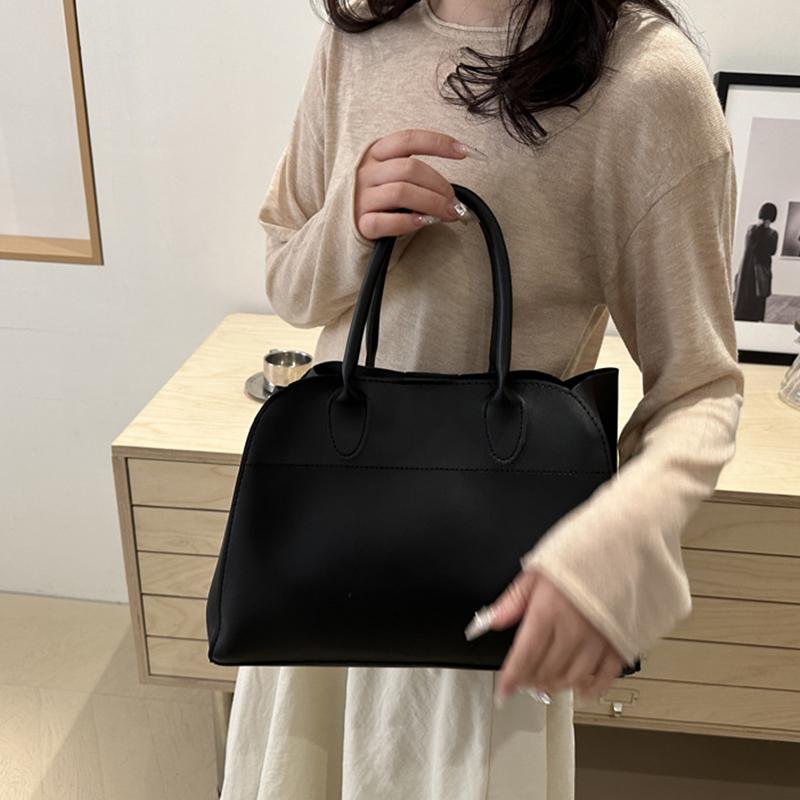 Red Color Large Size Women Handbags Retro Pure Color Shoulder Shopper Tote Bag Luxury Designer Handbags KTY