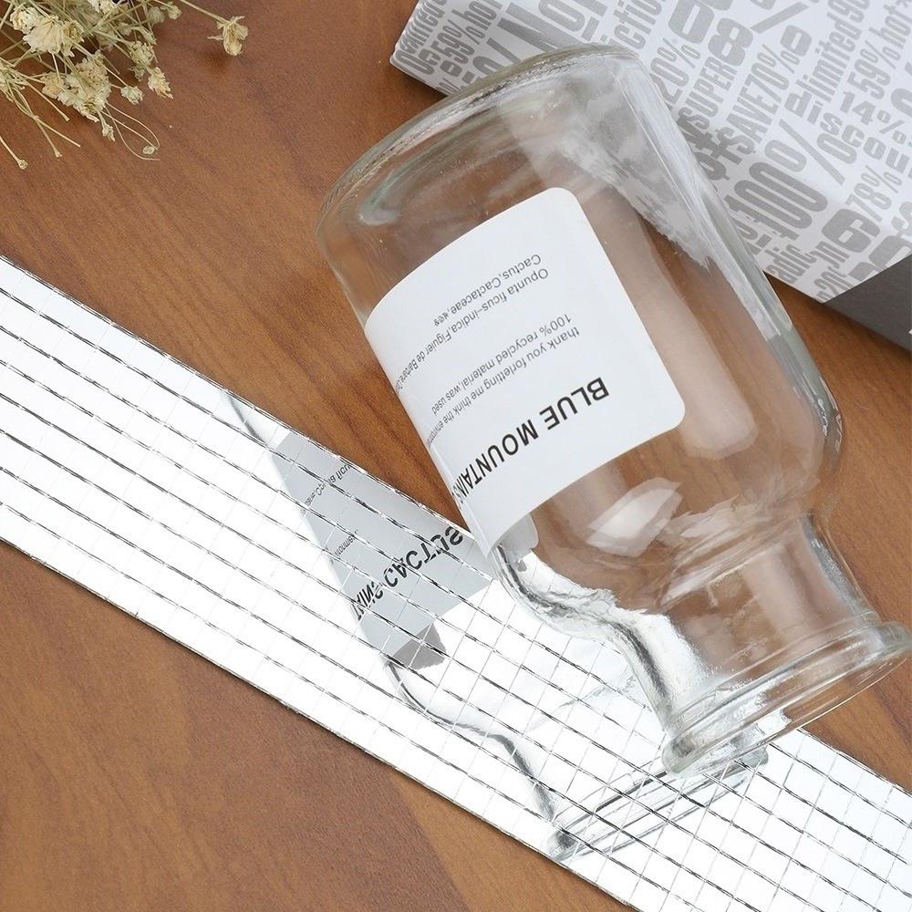 Стеклянная зеркальная мозаичная плитка, самоклеящаяся 1464 шт., вечерние плитки для диско-шара, сделай сам, украшения, бордюрная мозаика, наклейки на стену