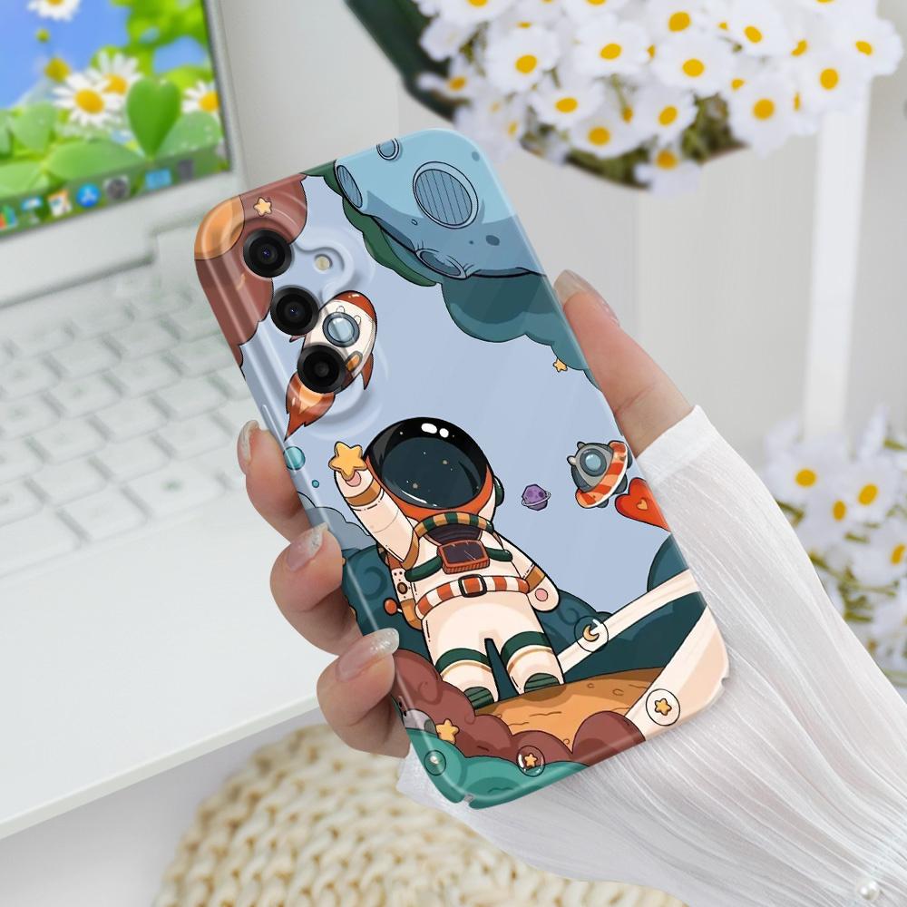 Чехол для телефона «Летающий астронавт» для Samsung Galaxy A57 A37 A17 A56 A36 A26 A16 A06 A55 A35 A25 A15 A05 4G 5G Пленка Жесткая крышка