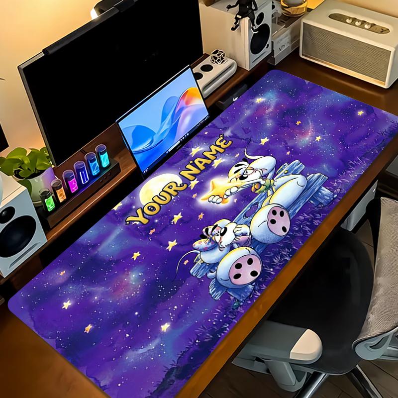 Custom Name diddl Mouse Pad Large Gaming Table Cushion Non-slip Laptop Tablet Big Mousepad XXL Mat Mini PC Playmat With Lock edge_XIA