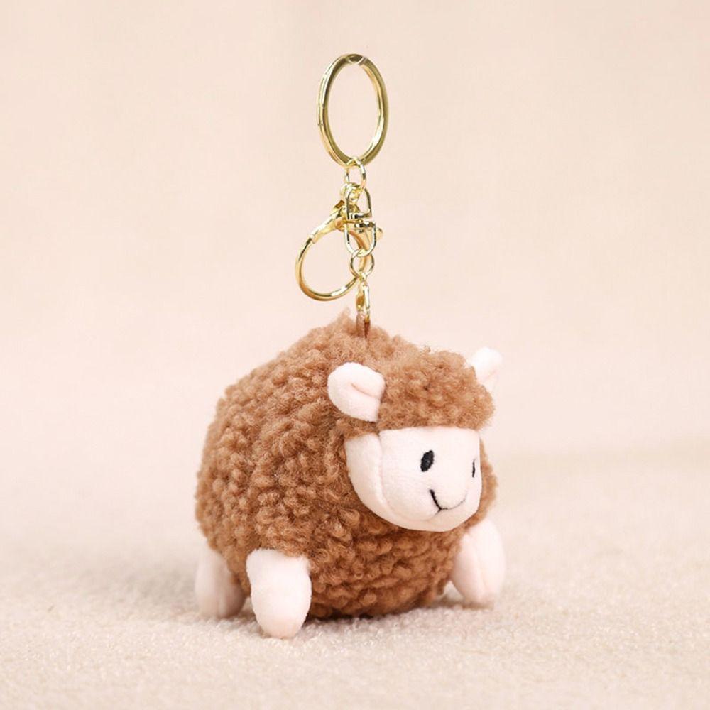 Stuffed Keychain Lamb Plush Pendant PP Cotton Lamb Plush Toy Keyrings Accessories