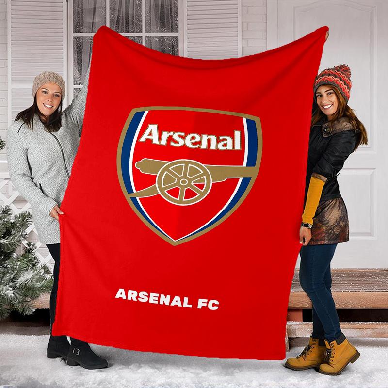 Arsenal F.C Theme Printed Blanket - Perfect for Couch, Bed, Travel & Outdoor Use | Machine Washable, Cozy & Durable.