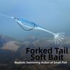 5pcs Pack Soft Silicone Lures 3.9g Weight Artificial Fishing Bait  For Bass Fishing
