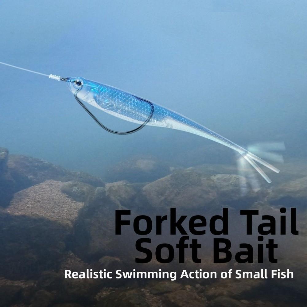 5pcs Pack Soft Silicone Lures 3.9g Weight Artificial Fishing Bait  For Bass Fishing