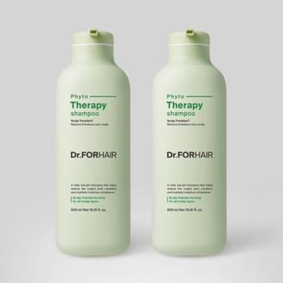 Доктор. Для волос Фитотерапевтический шампунь Double Plan 500мл+500мл (Успокаивающий, гипоаллергенный шампунь для беременных женщин)