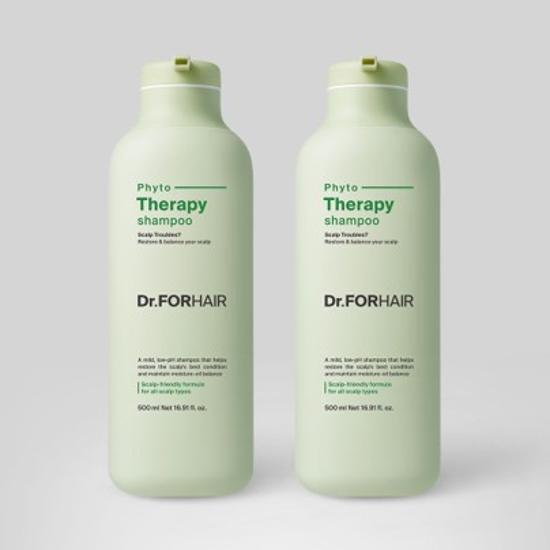 DR.FORHAIR Phytotherapy Shampoo Double Plan 500ml+500ml (Sensitive Scalp Soothing, Hypoallergenic Pregnancy Shampoo)