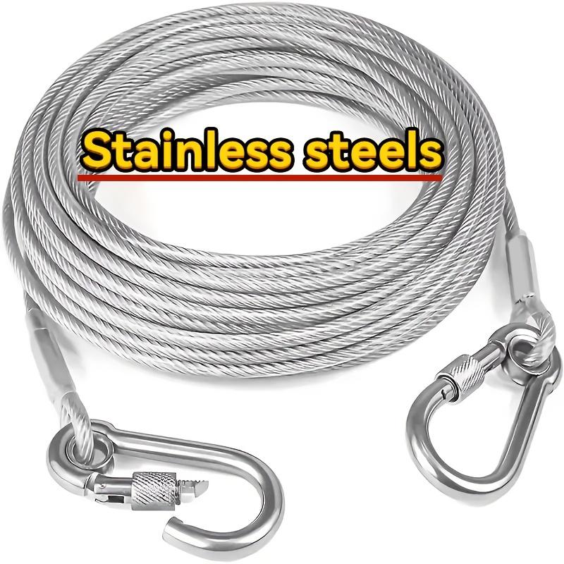 1 КОМПЛЕКТ бельевой веревки из нержавеющей стали, портативный, идеально подходит для стирки в помещении/на улице, аксессуары для кемпинга, ванные комнаты и общежития