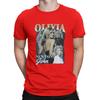 Funny Australian Pop Female Singer T-Shirts Men O Neck Cotton T Shirt Olivia Newton John Short Sleeve Tee Shirt Original Clothes