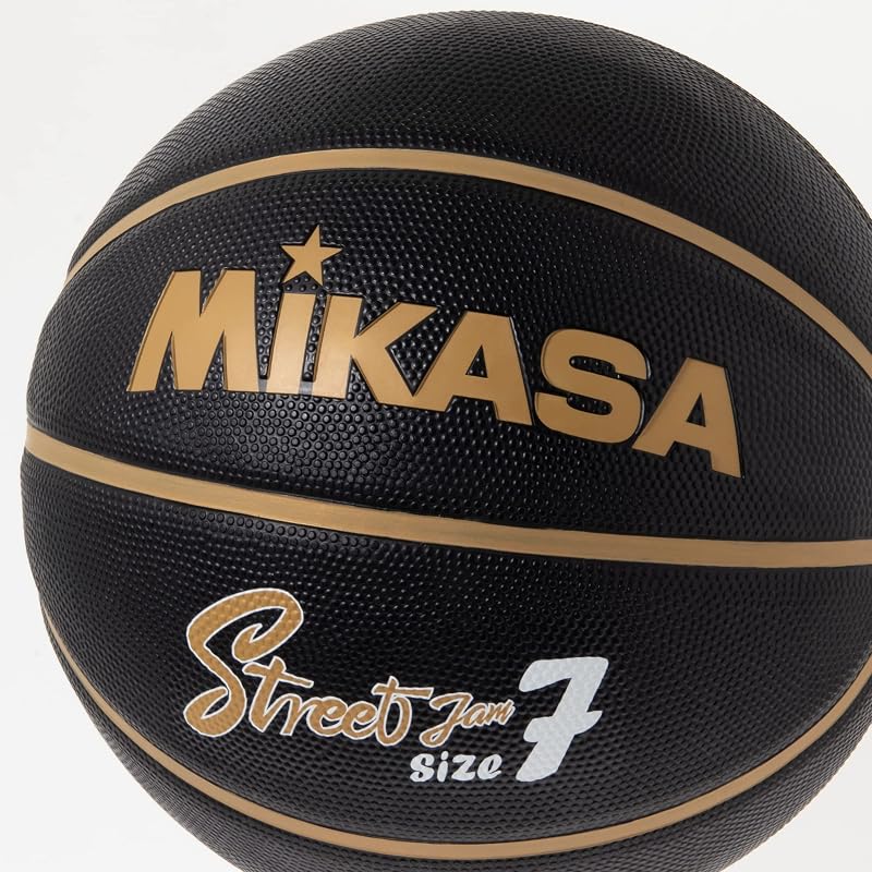 Баскетбольный мяч Mikasa, Размер 7, Резина, Черно-золотой, BB702B-BKGL-EC, Рекомендуемое внутреннее давление: 0,22-0,32 кгс/см²
