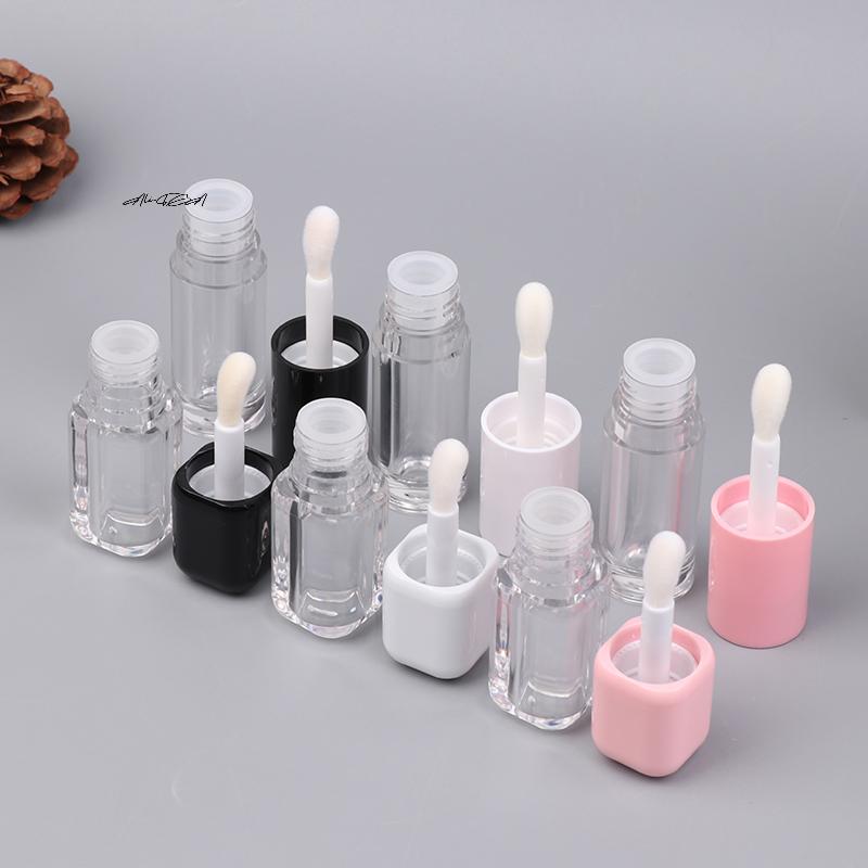 6ML Transparent Empty Lip Gloss Tubes with Big Brush Plastic Lip Balm Mini Sample Cosmetic Container for Lipstick Samples