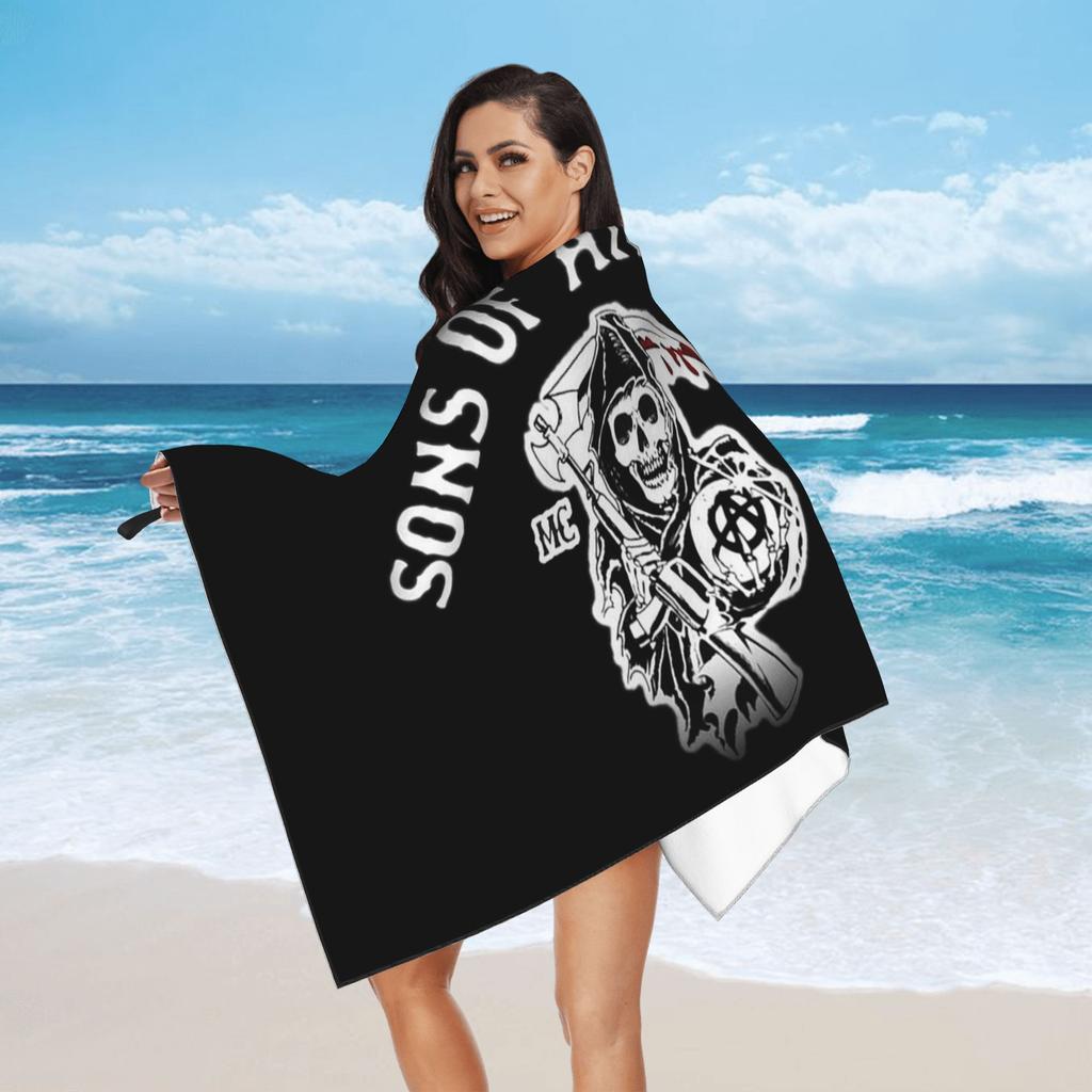 Sons Of Anarchy Samcro Whiskey Beach Towel Soft Microfiber Quick Dry Absorbent Quick Towels For Bath