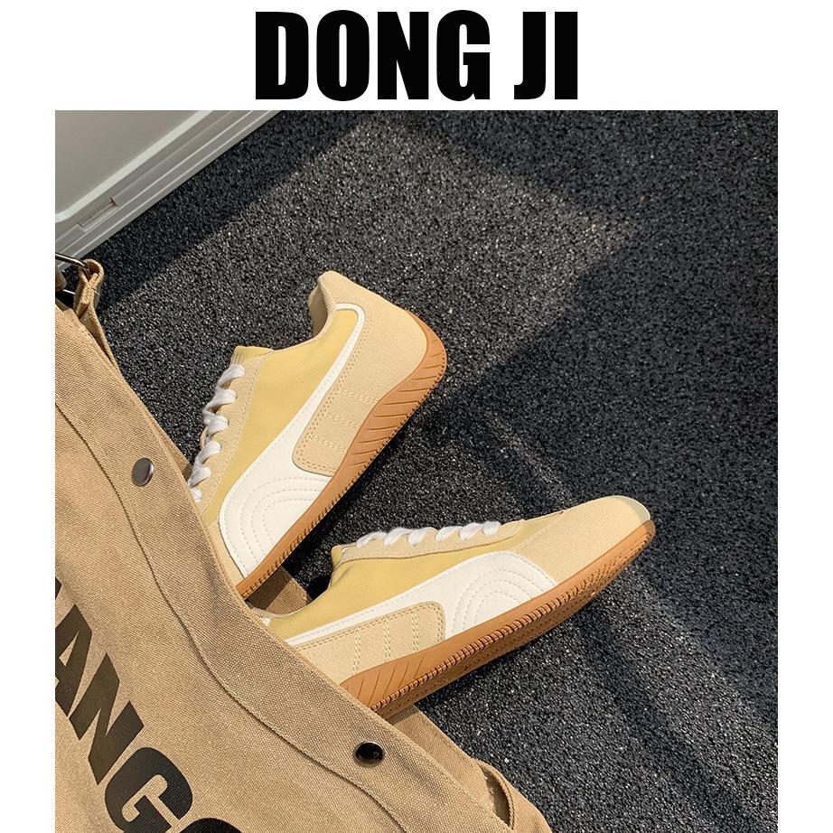 2025 маленькие белые туфли женские тренировочные повседневные кроссовки на шнуровке кроссовки спортивные универсальные туфли на плоской подошве ретро немецкие тренировочные туфли