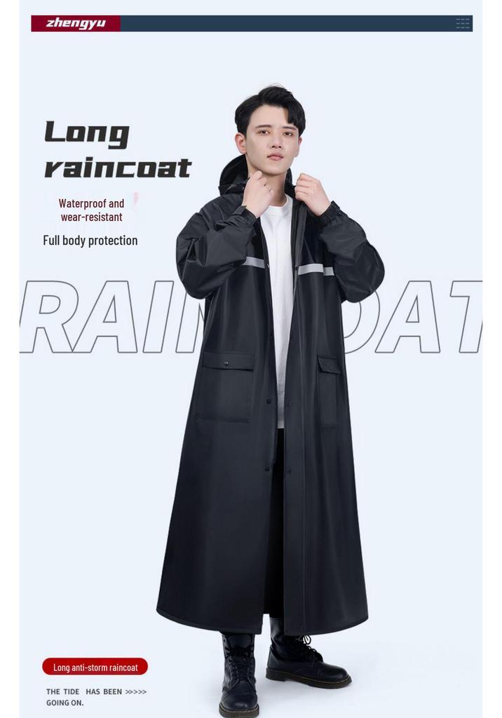 Unisex Full-Body Rainproof Motorcycle Raincoat for Adults