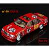 1/24 Benz W140 S320 SEL Red Pig Alloy Wide Body Sports Car Model Diecast Metal Modified Raing Car Model Sound and Light Kids Toy Gift