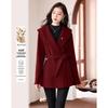 ShiShuiNianHua Elegant Wool Blend Petite Winter Coat
