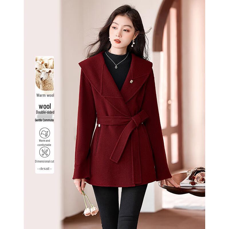 Fleeting Years Elegant Mid-Length Woolen Coat