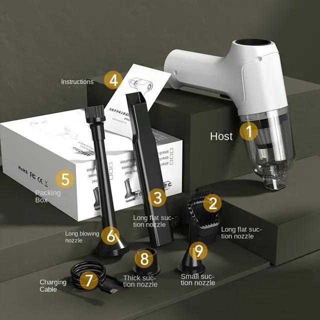 Автомобильный беспроводной пылесос со встроенными функциями выдува и всасывания, мощные бытовые портативные портативные пылесосы