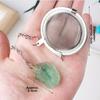 Fine Mesh Tea Filter Strainer with Crystal Stone Chain Spice Strainer  for Tea Brewing