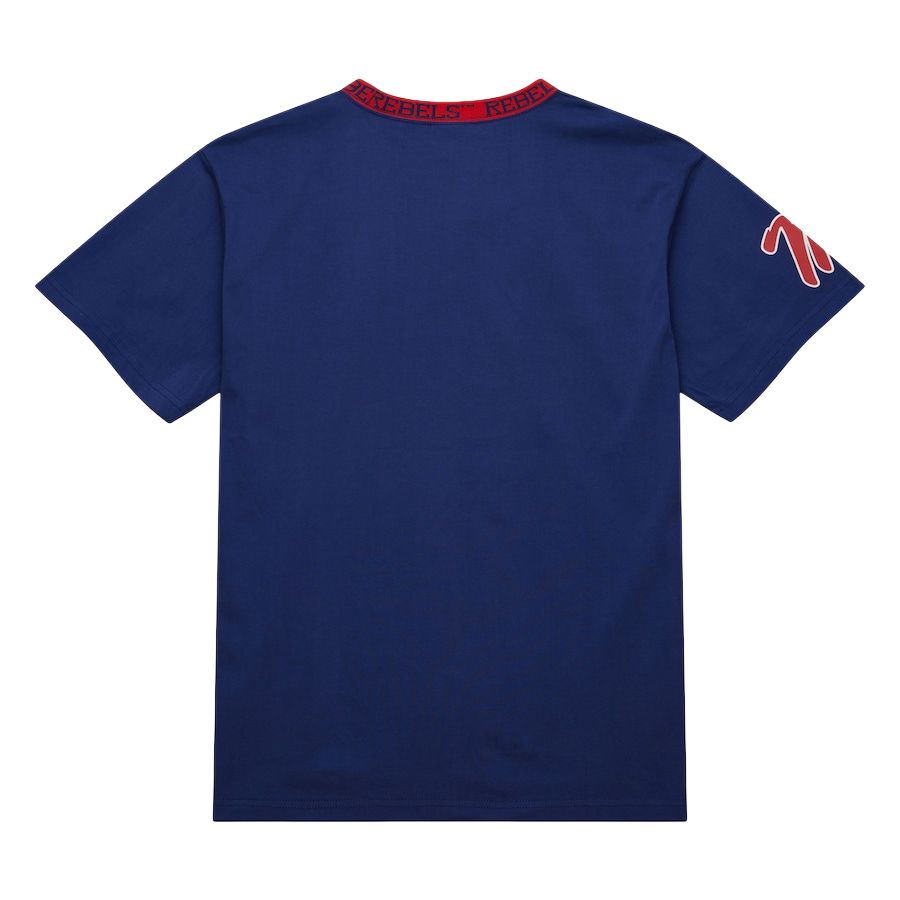 Mitchell & Ness x NCAA Ole Miss Rebels Жаккардовая футболка-ринжер мужская темно-синяя FC7220-UMSNAVY
