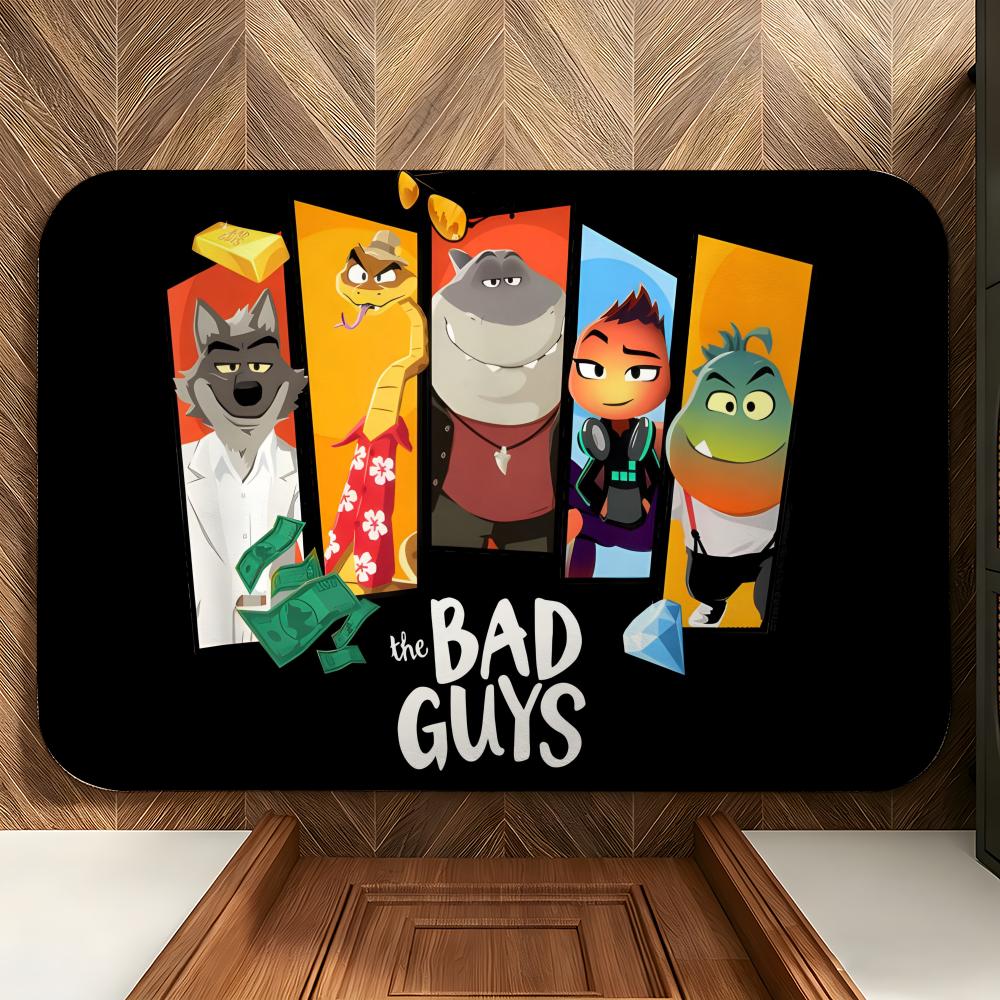 Коврик для пола с анимацией T-The B-Bad G-Guys, мягкий фланелевый коврик, подходит для прихожих, гостиных, спален и ванных комнат