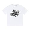 Cross-border new graffiti letter printing European and American street trendy brands loose and versatile casual men's and women's short-sleeved round