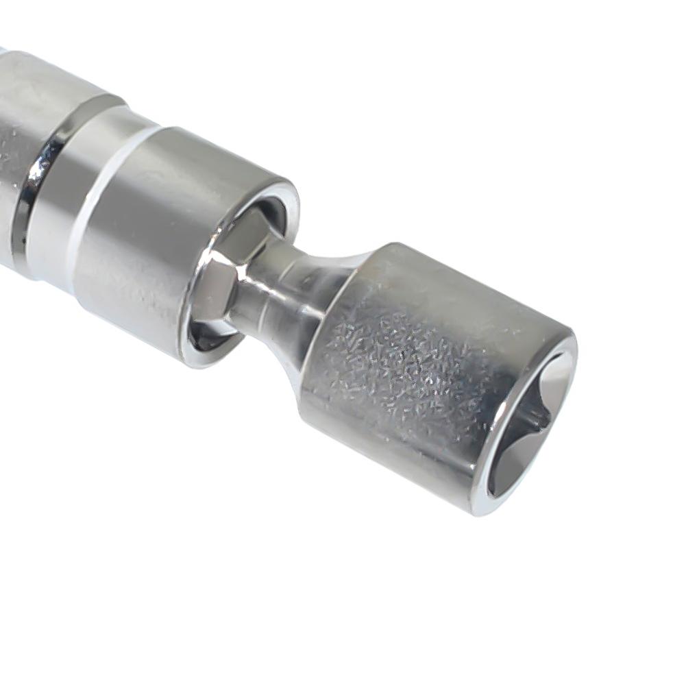 14mm 16mm Universal Joint with Magnetic Flexible Socket 12-Point 3/8inch Drive Swivel Socket Removal Tool Spark Plug Spanner
