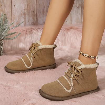 Толстые флокированные зимние ботинки женские туфли осень зима сезон новые флисовые утолщенные хлопковые ботинки противоскользящие теплые износостойкие